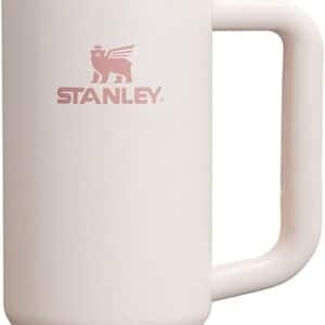 STANLEY Quencher H2.0 - Vaso con asa y popote de 30 onzas | Tapa Flowstate de 3 posiciones | Compatible con portavasos para viajes | Vaso de acero inoxidable aislado | Libre de BPA | Cuarzo rosa 2.0